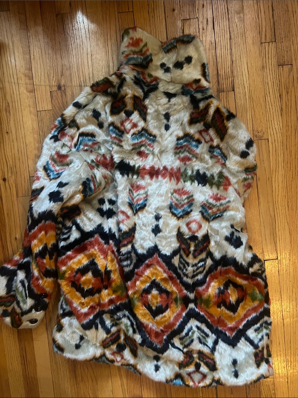 Free People Carmella Faux Fur Jacket Coat Size S - Picture 4 of 4